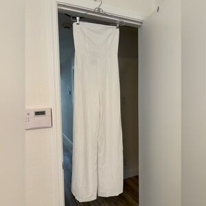 Wild Fable White Strapless Jumpsuit